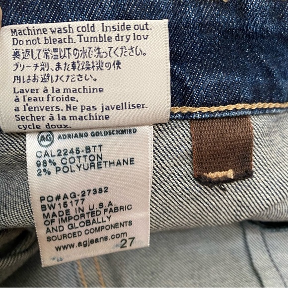 ALEXA CHUNG for AG A-line Button Front MIDI Denim Skirt Size 27 - Picture 14 of 15